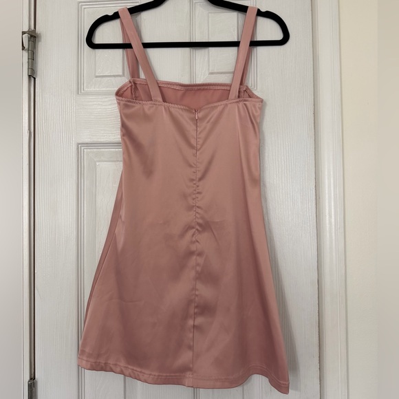 Pink Satin Mini Dress - Picture 2 of 2
